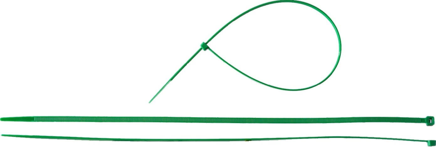 Хомут пластиковый ЗУБР ПРОФЕССИОНАЛ зеленые кс-з1, 4.8x400 мм, 100 шт, нейлоновые, [309060-48-400]