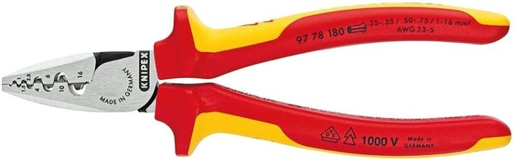 Инструмент для обжима контактных гильз KNIPEX 9778180 [KN-9778180]
