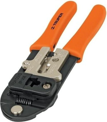 Инструмент для опрессовки кабельных наконечников TRUPER PRJ-45 [18342]