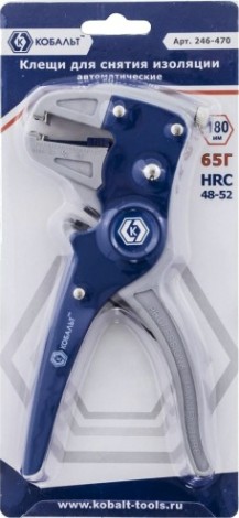 Инструмент для снятия изоляции Кобальт 246-470 клещи автоматические, 0.75-6.0 мм, 180 мм