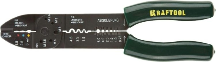 Инструмент для снятия изоляции KRAFTOOL МК-7 многофункциональный, 0.75-6 мм2 [22661]