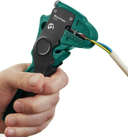 Инструмент для снятия изоляции KRAFTOOL СК-6 автоматический, 0.2-6 мм2 [22630]