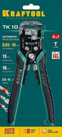 Инструмент для снятия изоляции KRAFTOOL ТК-10 автоматический многофункциональный, 0.05-10 мм2 [22639]