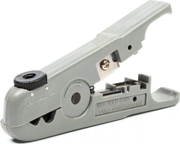 Инструмент для снятия изоляции КВТ КС-501 зачистки и обрезки витой пары [84826]