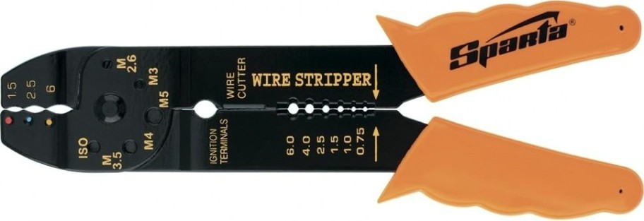 Инструмент для снятия изоляции Sparta 210 мм щипцы, зачистки электропроводов и обжима контактны [177505]