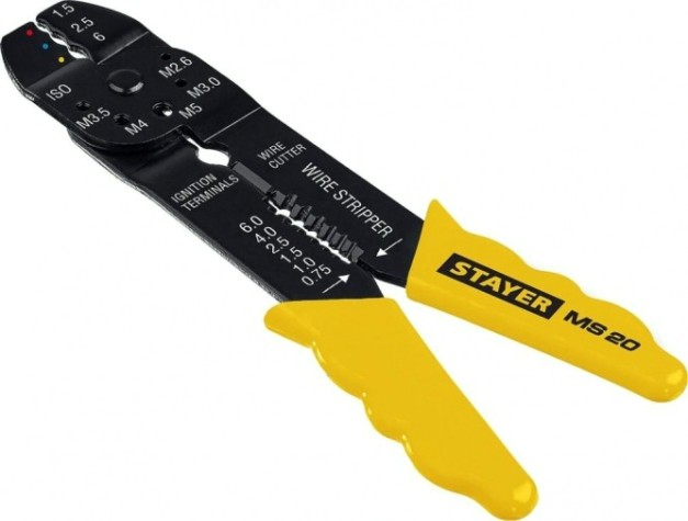 Инструмент для снятия изоляции STAYER MS-20 стриппер многофункциональный, 0.75-6 мм2, [2265-21_z01]