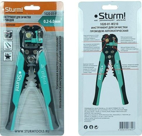 Инструмент для снятия изоляции Sturm 1020-01-W210 (стриппер) 210мм Инструмент для снятия изоляции Sturm 1020-01-W210 (стриппер) 210мм