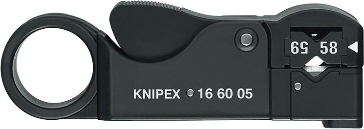 Инструмент для удаления изоляции KNIPEX 166005SB с коаксиальных кабелей [KN-166005SB]