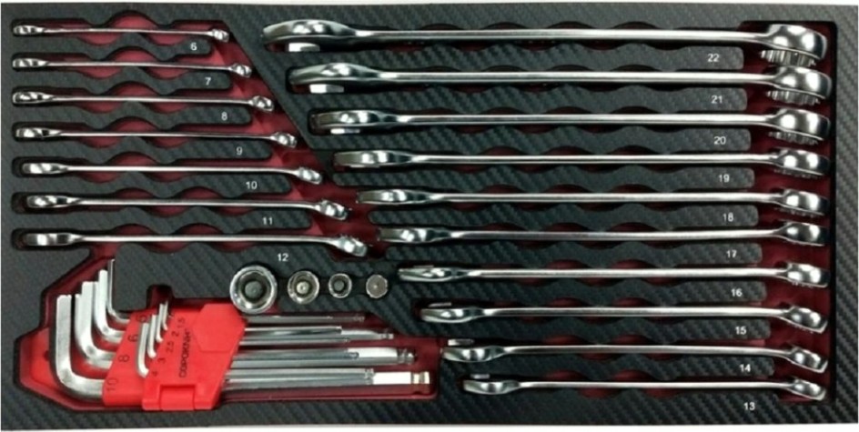 Инструмент в ложементе СОРОКИН 1.130 Standart 30 предметов Инструмент в ложементе СОРОКИН 1.130 Standart 30 предметов