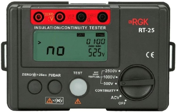 Измеритель сопротивления изоляции RGK RT-25 [776523]