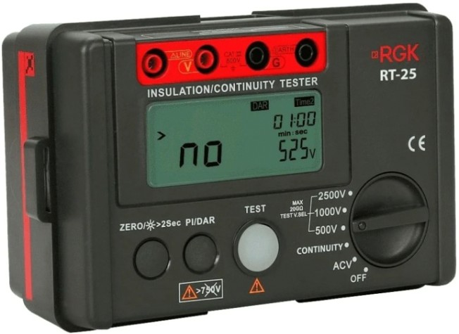 Измеритель сопротивления изоляции RGK RT-25 [776523]