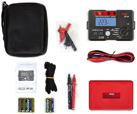 Измеритель сопротивления изоляции RGK RT-25 с поверкой [779708]