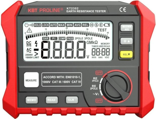 Измеритель сопротивления КВТ KT 2302 PROLINE заземления [87240]