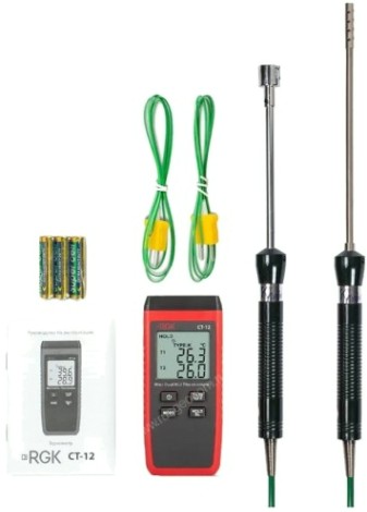 Измеритель температуры RGK CT-12+TR-10A+TR-10Sс поверкой контактный [779807]
