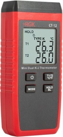 Измеритель температуры RGK CT-12 + TR10A + TR10S + TR10W с поверкой контактный [779784]
