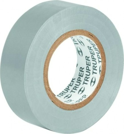 Изолента акриловая TRUPER M-22G 19 мм х 9 м, серая [13516]