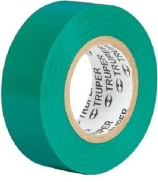 Изолента акриловая TRUPER M-22V 19 мм х 9 м, зеленая [13511]