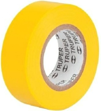 Изолента акриловая TRUPER M-33A 19 мм х 18 м, желтая [12503]