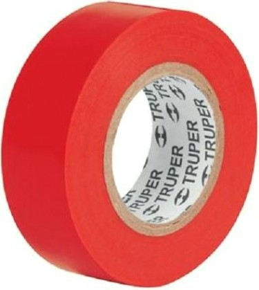 Изолента акриловая TRUPER M-33R 19 мм х 18 м, красная [12504]