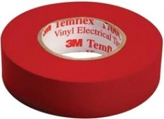 Изолента ПВХ 3M Temflex™ 1300 19 мм x 20 м, красная [7100080341]