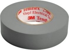 Изолента ПВХ 3M Temflex™ 1300 19 мм x 20 м, серая [7100080347]