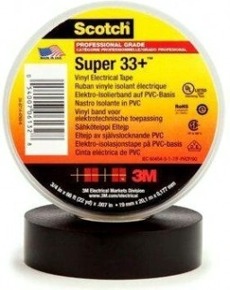Изолента ПВХ морозостойкая, высшего класса 3M Scotch® Super 33+ 25 мм х 33 м [7000043003]