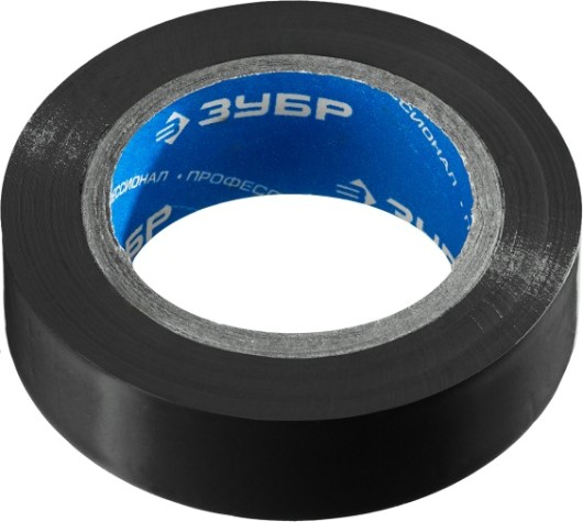 Изолента ЗУБР Электрик-10 черная пвх, не поддерживает горение, 10м (0,13х15мм), [1233-2_z02]
