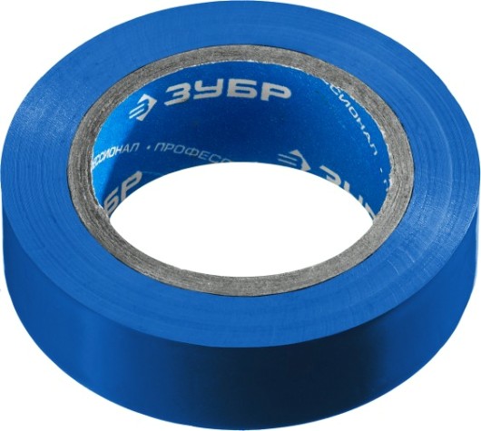 Изолента ЗУБР Электрик-10 синяя пвх, не поддерживает горение, 10м (0,13х15мм), [1233-73_z02]
