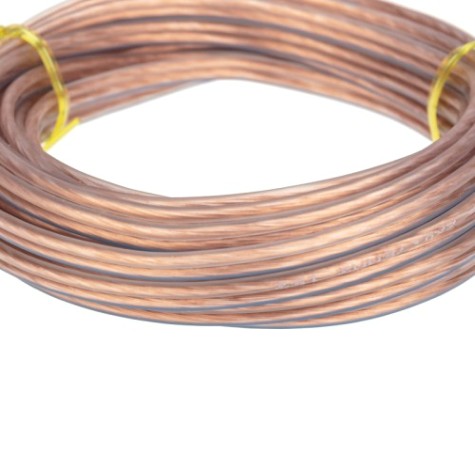 Кабель акустический REXANT 01-6204-3-05 2х0,75мм², прозрачный BLUELINE, 5м