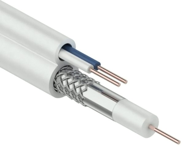 Кабель REXANT 01-4001 ККСВ-В +2х0,5мм, (бухта 100м), белый