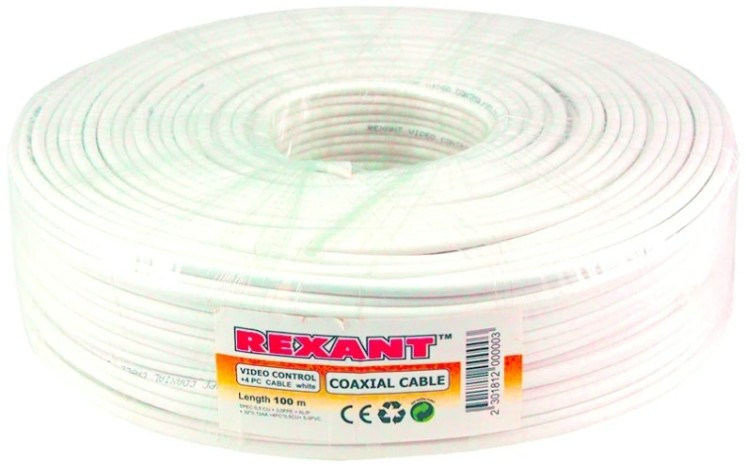 Кабель REXANT 01-4021 ККСВ-В +4х0,5мм, 100м, белый
