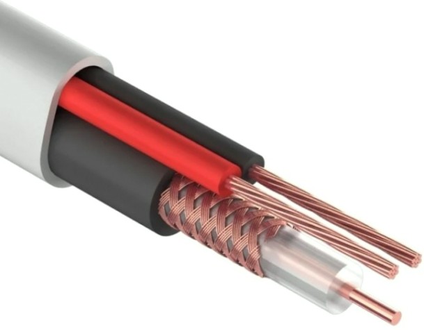 Кабель REXANT 01-4101-1 КВК-В-2 +2x0,75мм², ø8,0 мм, 200м одножильный, бел