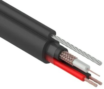 Кабель REXANT 01-4107 КВК-П-2 +2x0,75мм², +трос, ø8,0 мм, 305м многожил.