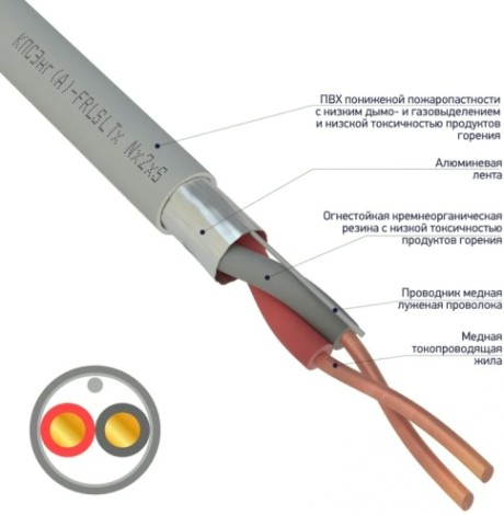 Кабель REXANT 01-4931 КПСнг(A)-FRLSLTx 1x2x0,75мм², бухта 200м (ТОП-2) Кабель REXANT 01-4931 КПСнг(A)-FRLSLTx 1x2x0,75мм², бухта 200м (ТОП-2)