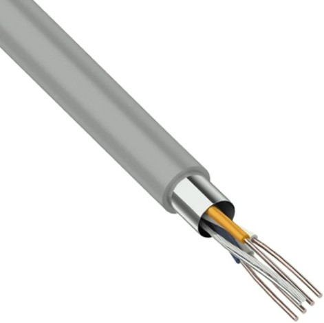 Кабель REXANT F/UTP, CAT 5e, PVC 2x2x0,50мм, 24AWG внутренний, серый [01-0122]