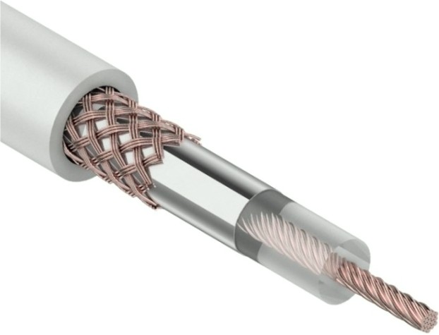 Кабель REXANT RG-58 A/U (50 Oм) Cu/Al/Cu (19х0,12/48х0,10мм) 64% белый, 100м [01-2001]