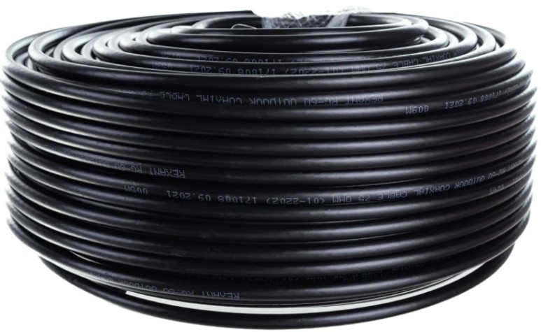 Кабель REXANT RG-6U (75 Oм) CCS/Al/Al (1,02/Al/48х0,12мм) 64% черный, 100м [01-2202]