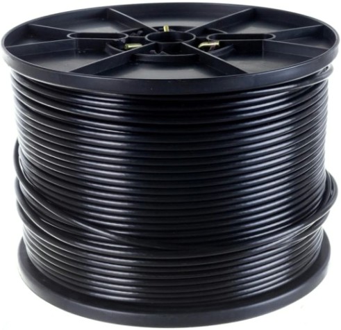 Кабель REXANT RG-6U (75 Oм) CCS/Al/Al (1,02/Al/48х0,12мм) 64% черный, 305м [01-2204]