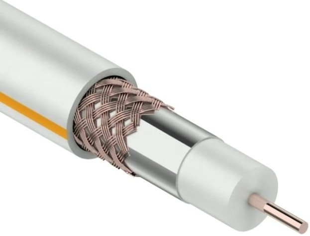 Кабель REXANT SAT 50 M Cu/Al/Cu (1,00мм/64x0,12мм) 100м, белый [01-2401]