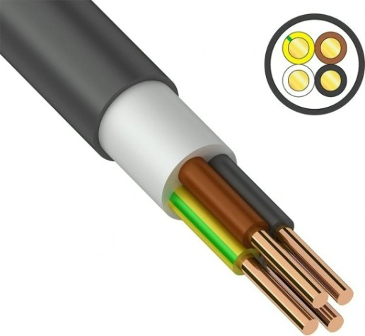 Кабель REXANT ВВГ силовой медный ввгнг(а) 4x4 мм2, длина 20 метров [01-8183-20]