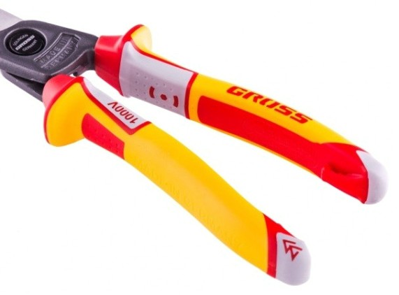 Кабелерез GROSS 17728 диэлектрические рукоятки до 1000В, 210 мм