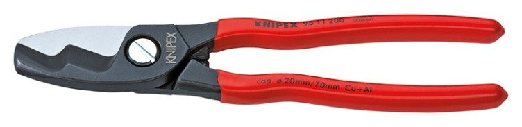 Кабелерез KNIPEX KN-9511200SB с двойными режущими кромками, ø 20 мм (70 мм²)