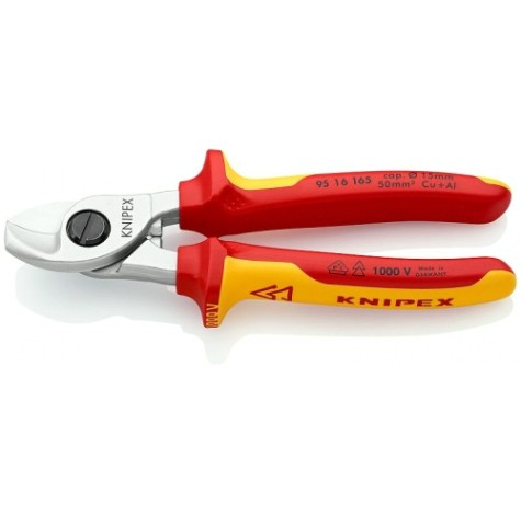 Кабелерез KNIPEX KN-9516165SB VDE, ø 15 мм, длина 165 мм, диэлектрическ.ручки