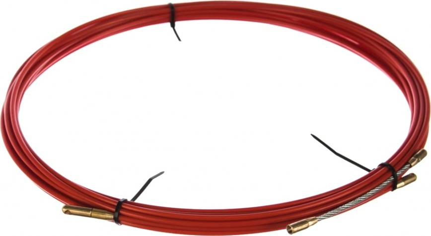 Кабельная протяжка REXANT 47-1010 стеклопруток 10 м, красная Кабельная протяжка REXANT 47-1010 стеклопруток 10 м, красная