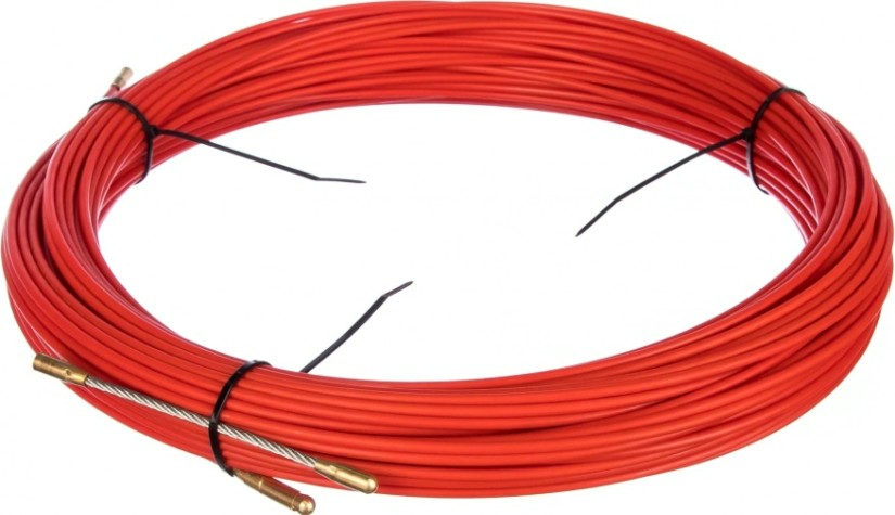 Кабельная протяжка REXANT 47-1050 стеклопруток 50 м, красная