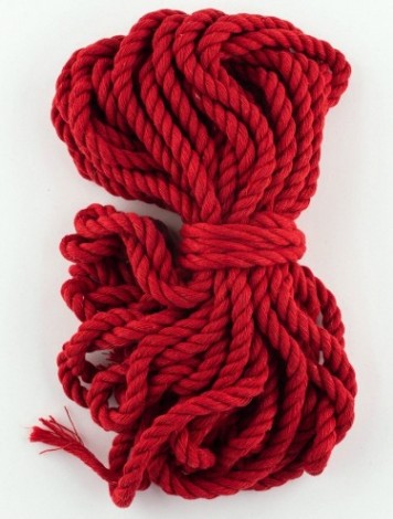 Канат хлопчатобумажный КАНАТ (ХБ) D-26 мм тросовой свивки (красный)