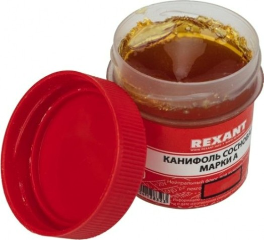 Канифоль REXANT ПР3710-1 сосновая флюс нейтральный, марка а, 20 г [09-3710-1]