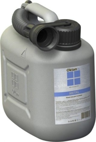 Канистра для ГСМ и технических жидкостей OKTAN 5 литров серая [А1-01-11]