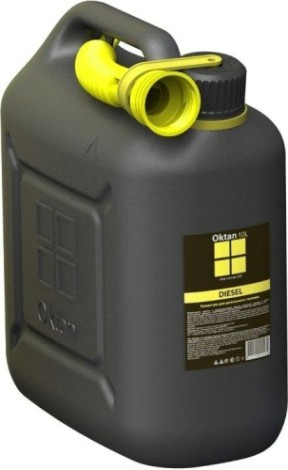 Канистра для ГСМ и технических жидкостей OKTAN Дизель 10 литров черная [А1-01-16]