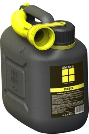 Канистра для ГСМ и технических жидкостей OKTAN Дизель 5 литров черная [A1-01-15]